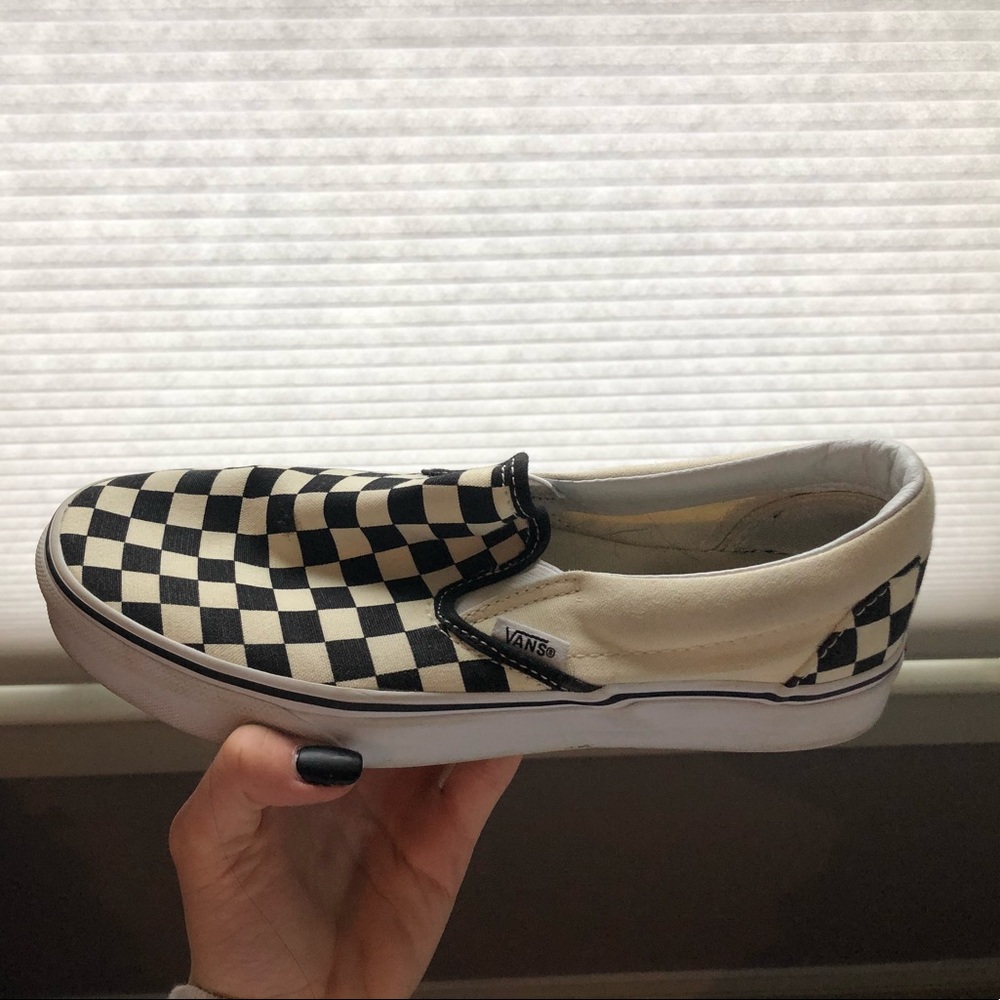 ONLY WORN TWICE! Checkered vans